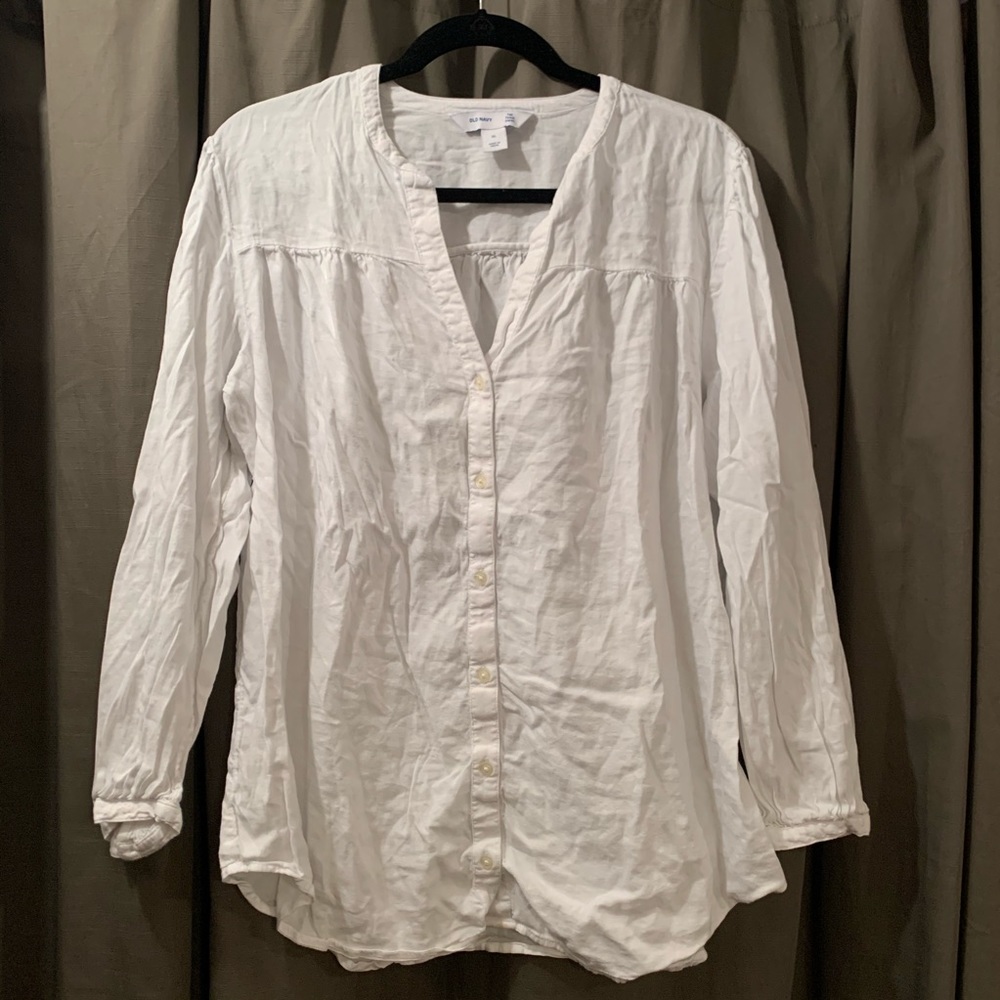 white button down blouse